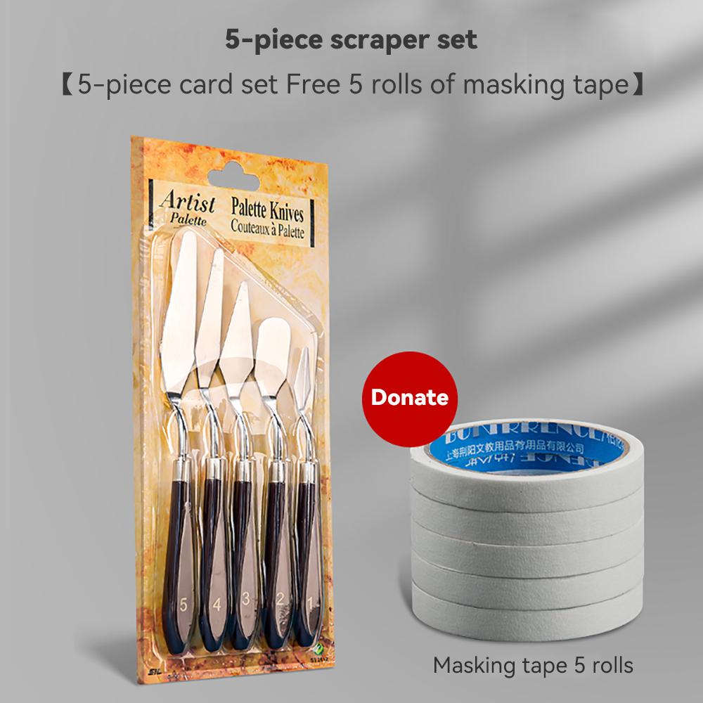 7 stks/set Rvs Olieverf Messen Kunstenaar Ambachten Spatel Paletmes Olieverf Mengen Mes Schraper Art Gereedschap