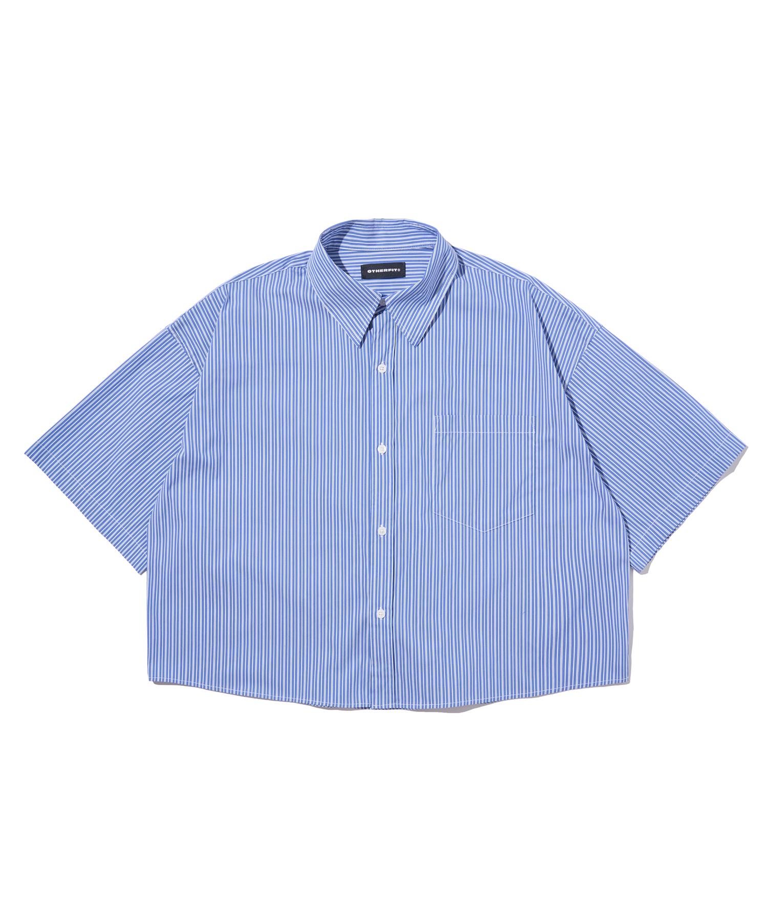 Ader Fits Striped Marine Crop Shirt (Navy) Free