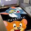 Looney Rabbits Urban Vibes Customized Name Area Rug Perfect for Living Rooms Bedrooms Hallway Entryway Anti-slip Rug Anime Office Decor