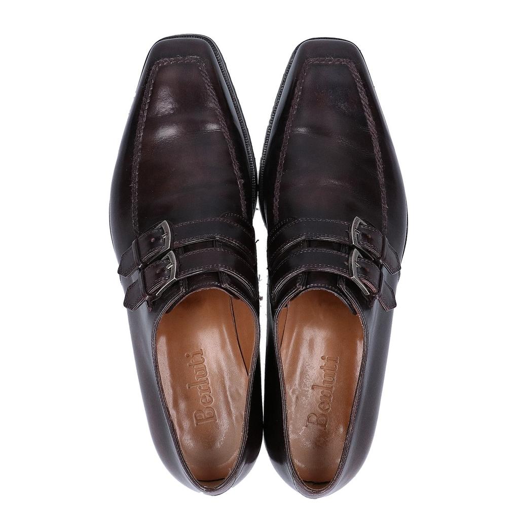 berluti [Excellent condition] Square toe double monk strap shoes 7 BrownUsed