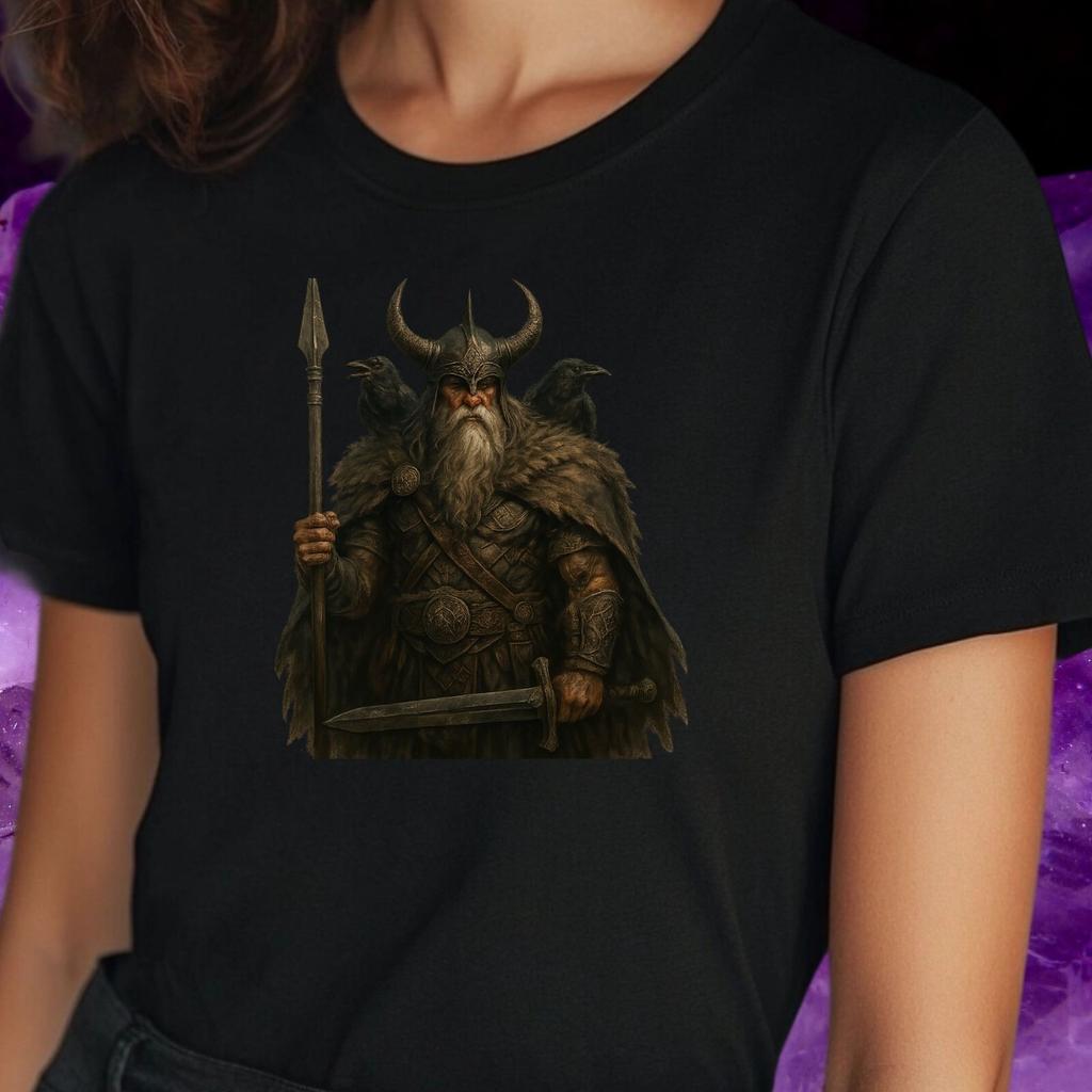 T-Shirt Frauen Odin Valhalla Wikinger Motiv Baumwolle Größe S bis 3XLWird in neuem Fenster oder Tab geöffnet