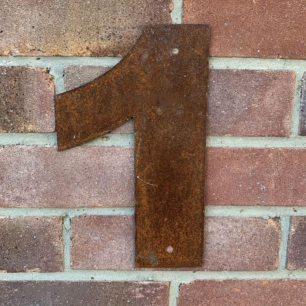 Rusty Metal Address Numbers Letters Vintage Outdoor Decor