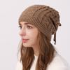 Cappello da donna Winter Plus in peluche Baotou Moon Cappello in lana lavorato a maglia con protezione per le orecchie a prova di freddo