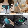 For iPhone 17 Pro Max Leather Back Cover JEEHOOD J06 Magnetic Phone Case with Card Bag RFID Blocking