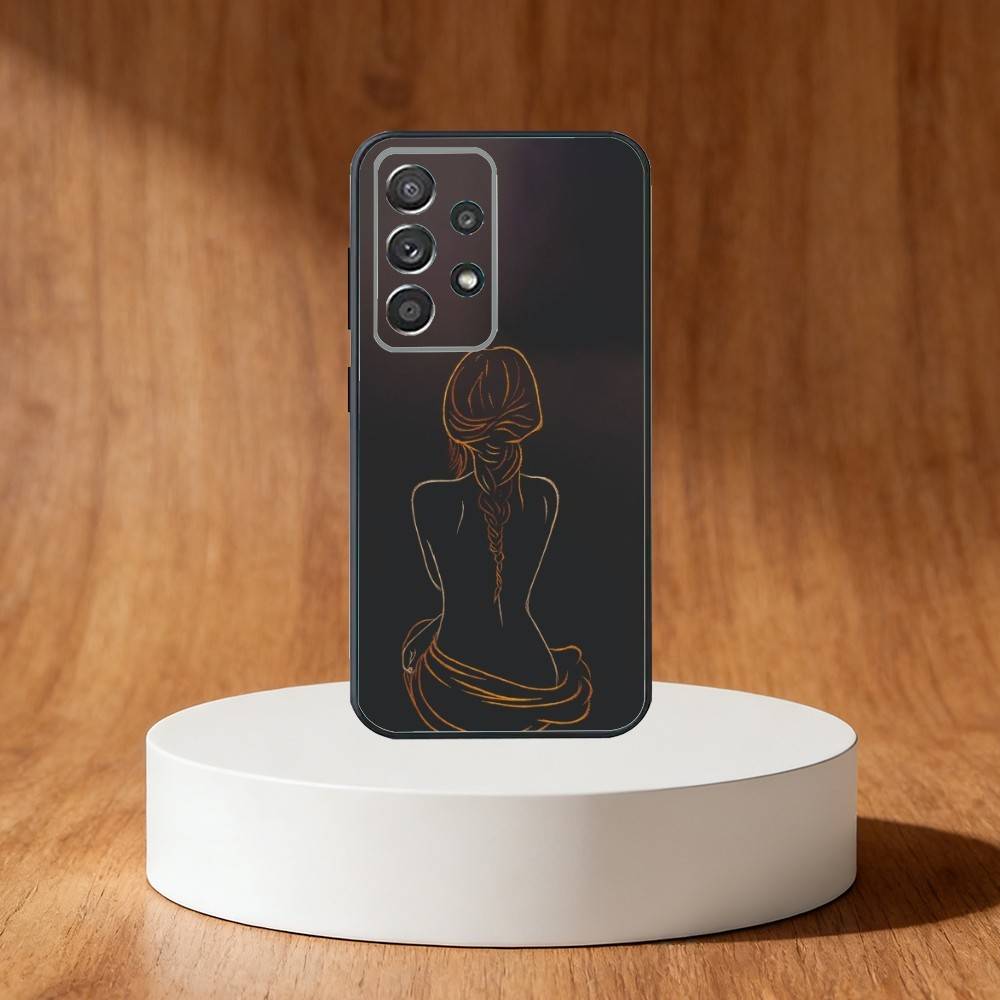 Sexy Body curve Art Phone Case For Samsung S25,S24,S21,S22,S23,S30,Ultra,S20,Plus,Fe,Note,10,9,5G Black Cover