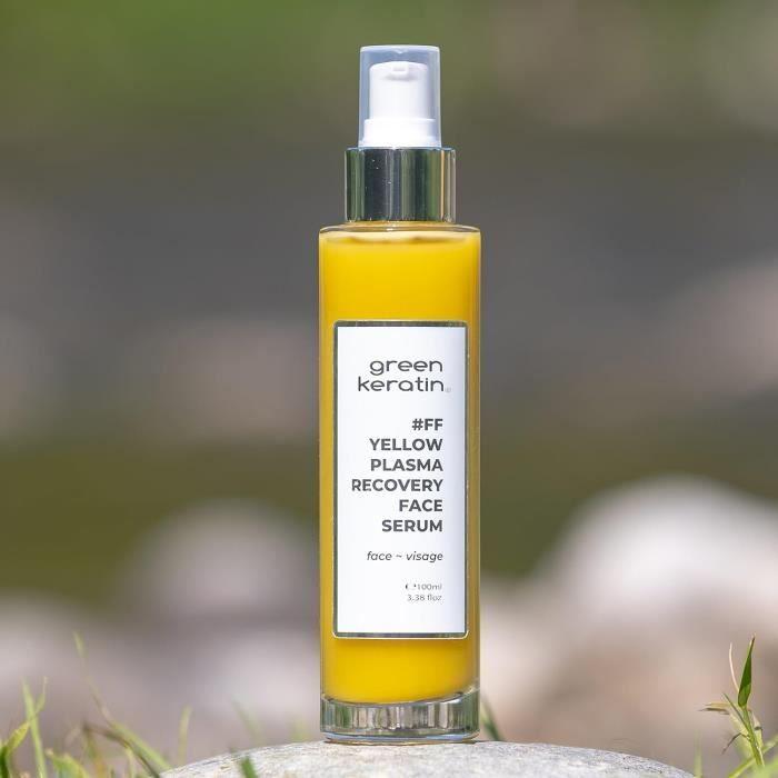 Sérum Réparateur - Green Keratin - YELLOW PLASMA - 100ml - Hypoallergénique - Peaux Sensibles