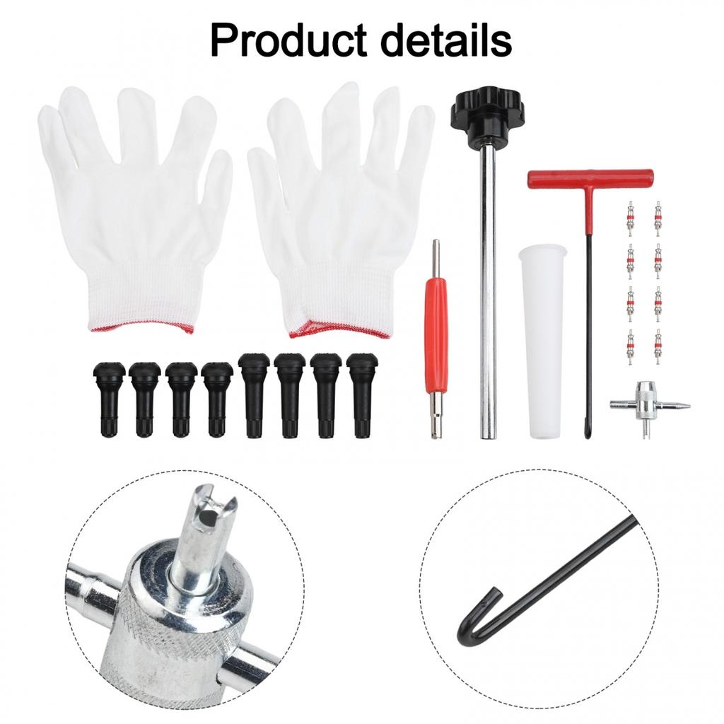 Complete Quick Change Tire Valve Tool Kit with 22 Essential Pieces
