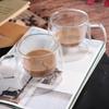 Drinkware 200ml Coffee Mug Transparent Heat-resistant Espresso Cup with Handle Double Wall Glass Home