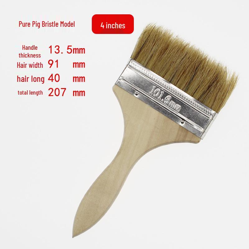 Wood Handle Bristle Brushes: Cleaning, Industrial, Barbecue & Thickened Hog Bristle Options