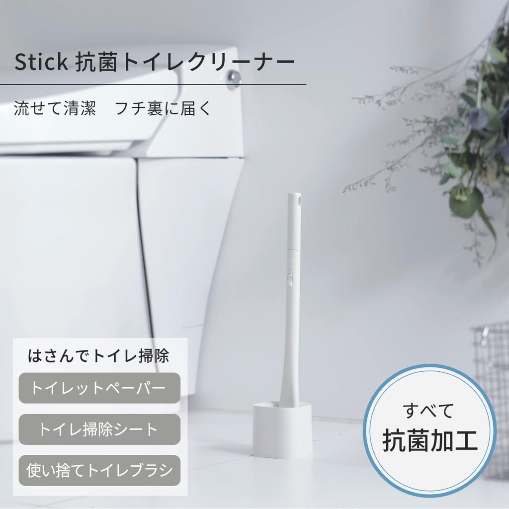 Marna Antibacterial Toilet Cleaner Flushable Toilet Brush Sheet Toilet Cleaning Brush W642W (White) (Disposable Replacement/Hygienic)