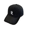 Winter Baseball Cap Women's Embroidered Letters Plush Warm All- Hat Lambskin