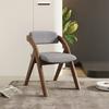 Foldable Wooden Dining Chair With Thickened Backrest Lightweight Multi-Use Home Office Adults