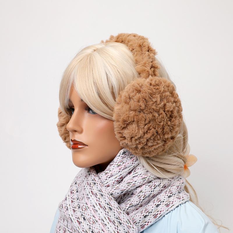 2024 Women's Winter Velvet Earmuffs: Thickened, Foldable Design for Warmth Outdoors