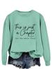 Women's Loose Temperament Pullover Sweatshirt - Just a Chapter