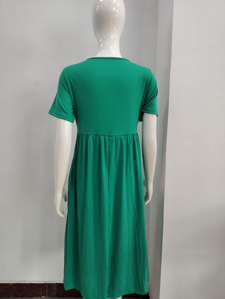 2024 Trendy Summer Short-Sleeve Dress for European & American Women - Stylish and Unique Design