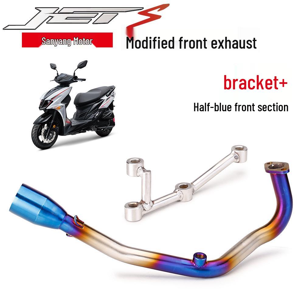 SYM JETS 125 Stainless Steel R77 Exhaust Pipe: Non-destructive Direct Fit Modification