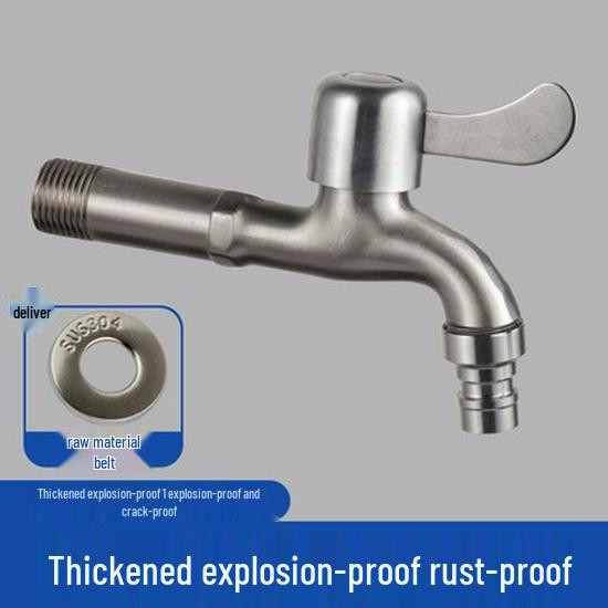 Tedi Le Dual-Use 304 Stainless Steel Washing Machine Inlet Pipe & Split Faucet