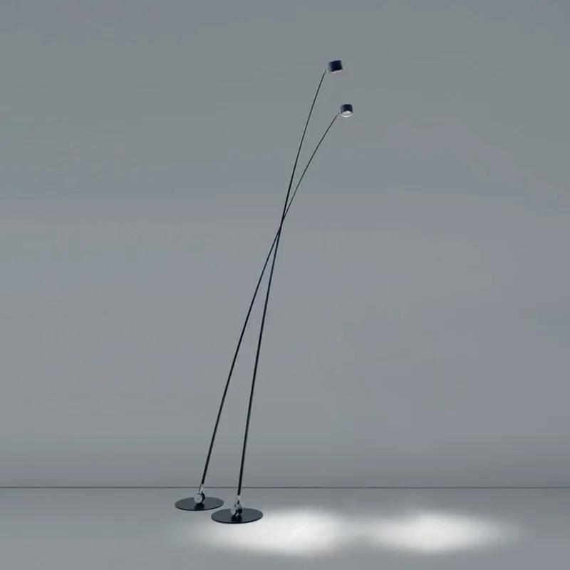 Minimalist Long Pole Led Floor Lamp for Living Room Home Decor Sofa Corner Bedroom Bedside Black Standing Fishing Light