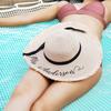 Personalized Summer Beach Floppy Sun Hat Wedding Bachelorette Party Bridal Shower Honeymoon Travel Decorations Future Mrs Gifts