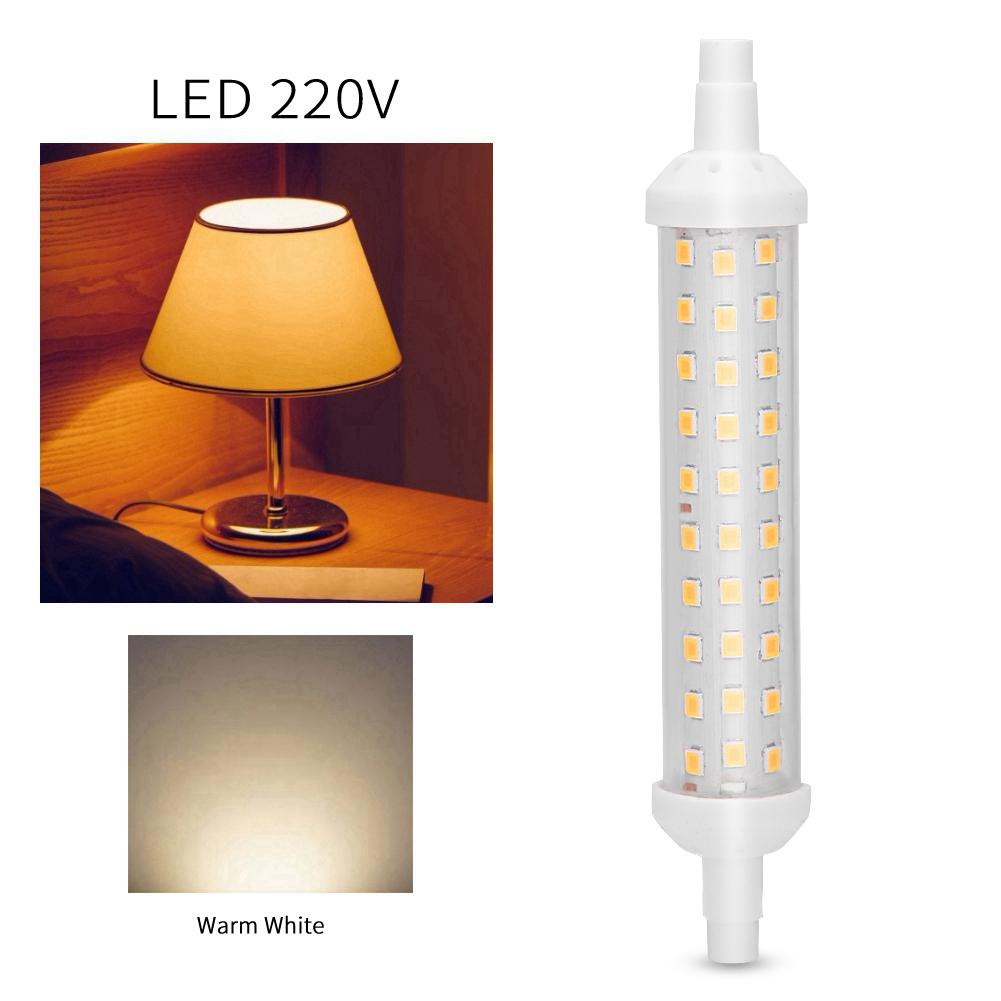 AC220V 9W R7S 360 Degrees  Beam Angle LED Light Bulbs Corn Lamp for Home Hotel Office Shop Warm