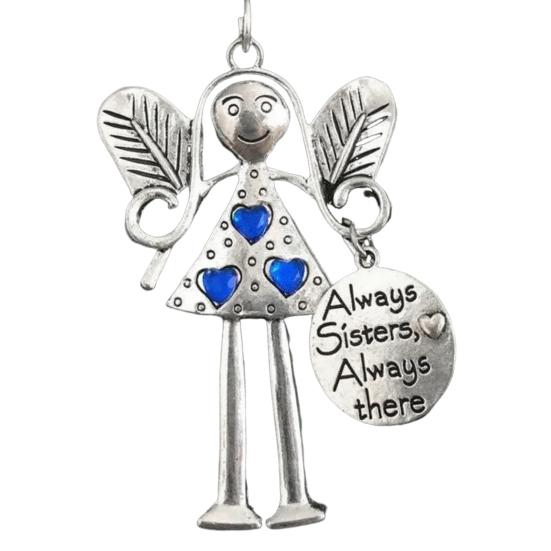 Christmas Tree Alloy Hanging Decoration Girl Love Heart Snowman Reindeer Shape Hanging Ornament Friends Family Neighbors Holiday Gift
