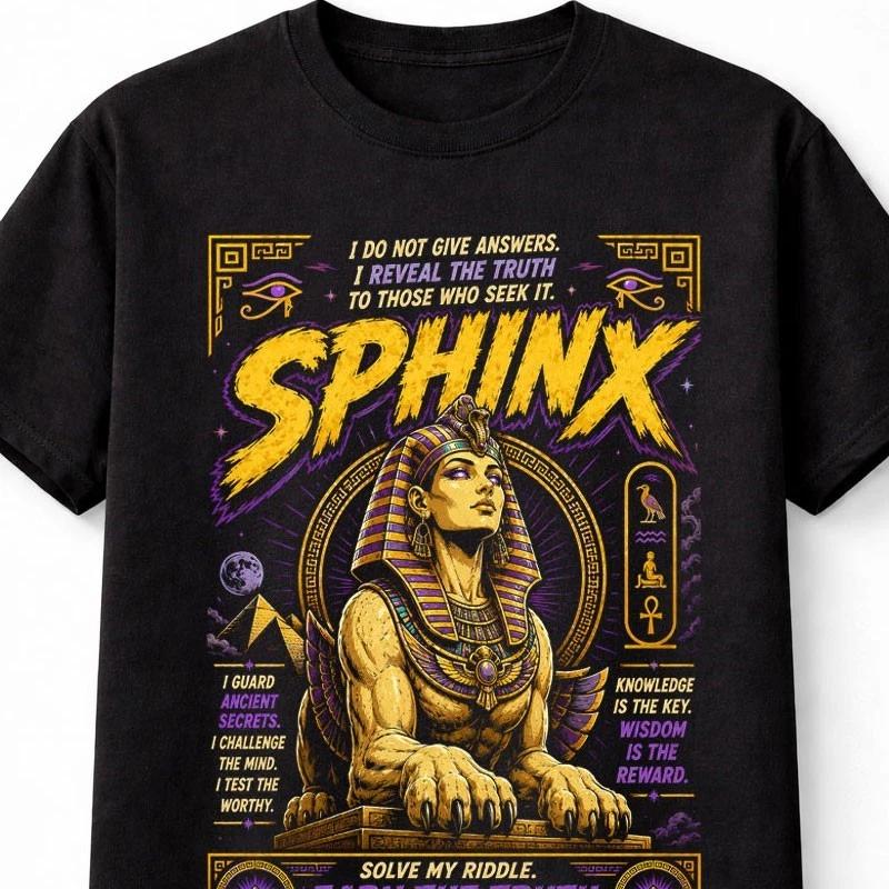 Sphinx Egyptian Mythology Ancient Egypt Riddle Guardian Unisex TShirt S