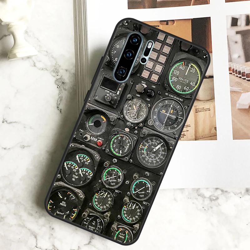 Aviation Aeroplane Pilot Cockpit For Huawei Nova 12i 12s 11i 8i Y73 Y72 Y61 Y91 Y90 Y70 Y60 9 10 SE P30 P40 Lite P60 Pro Case