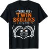 There Twin-Skellies In My Belly Skeleton Halloween Pregnancy T-Shirt