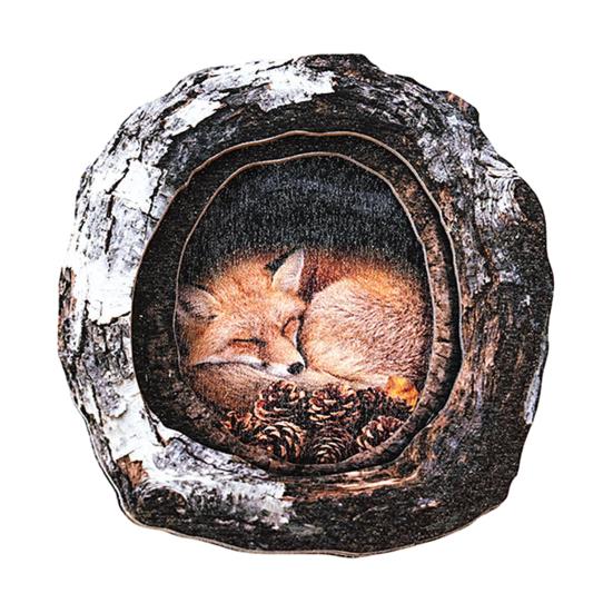 Tree Hole Animal Refrigerator Magnet Wooden Animal Fridge Magnet Home Office Kitchen Cabinet Locker Whiteboard Decoration