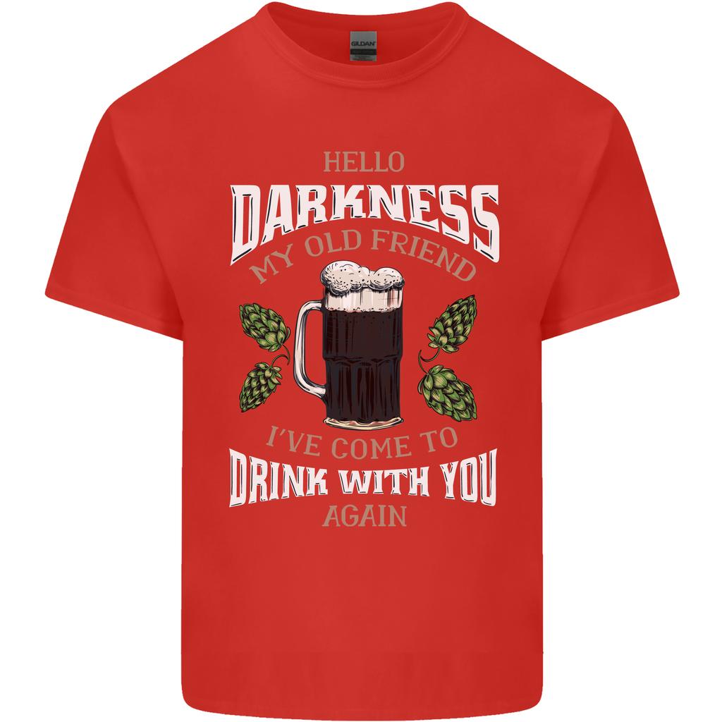 Hello Darkness My Old Friend Funny Guiness Unisexs Light Cotton Tshirt