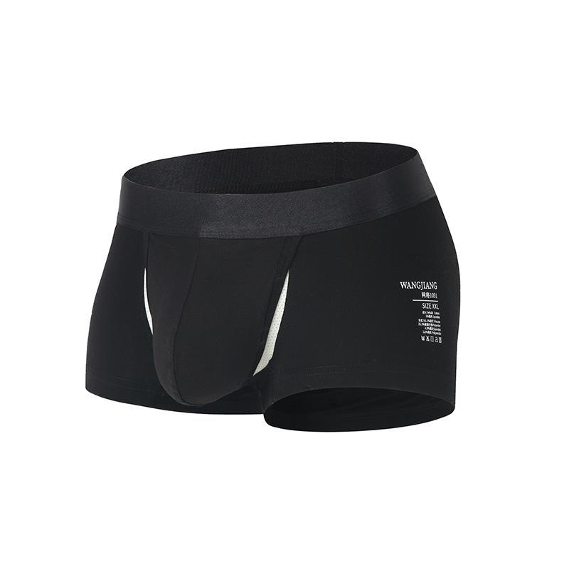 Boxers pour hommes Printemps et Été Couleur Unie U Convexe Séparé Espace Silo Coton Respirant