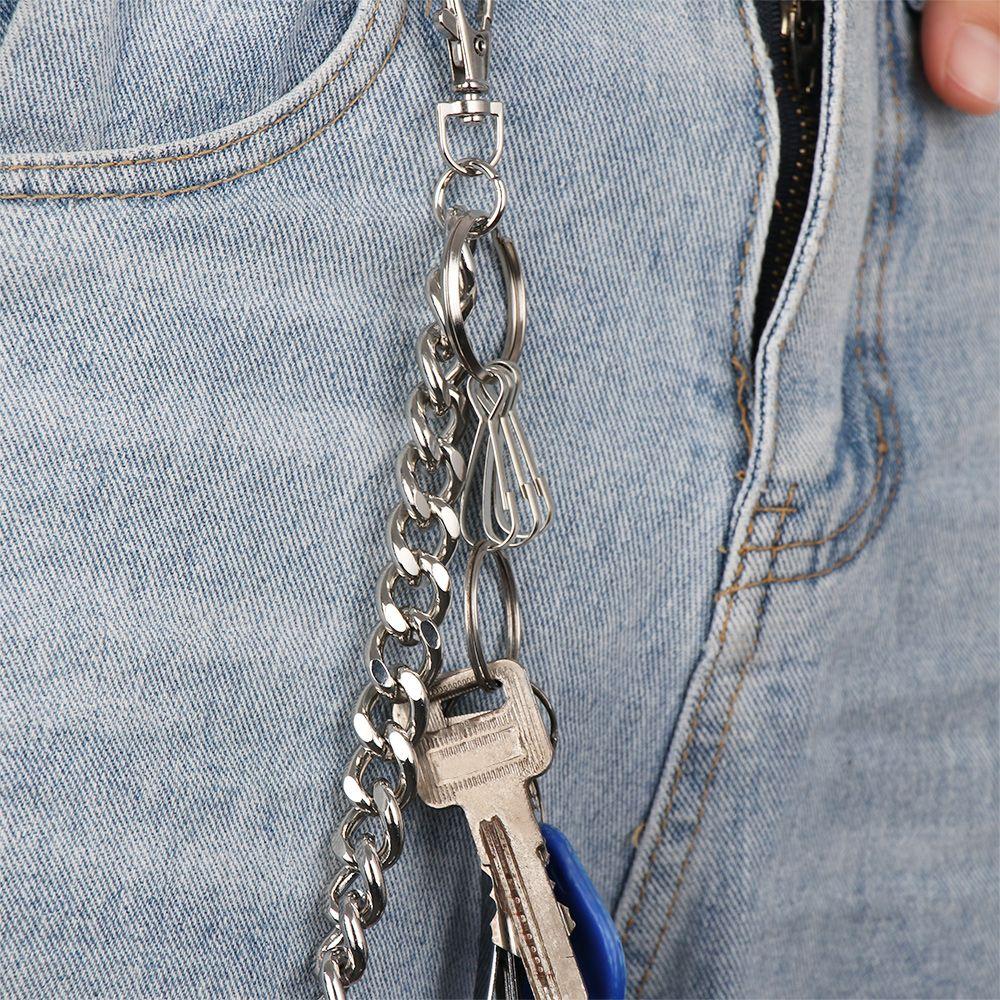 Fashion Punk Rock Key Chains Clip Pant Jean Keychain  Wallet Chain Belt Biker Link Thick chain