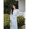 French Style Spaghetti Strap Maxi Dress