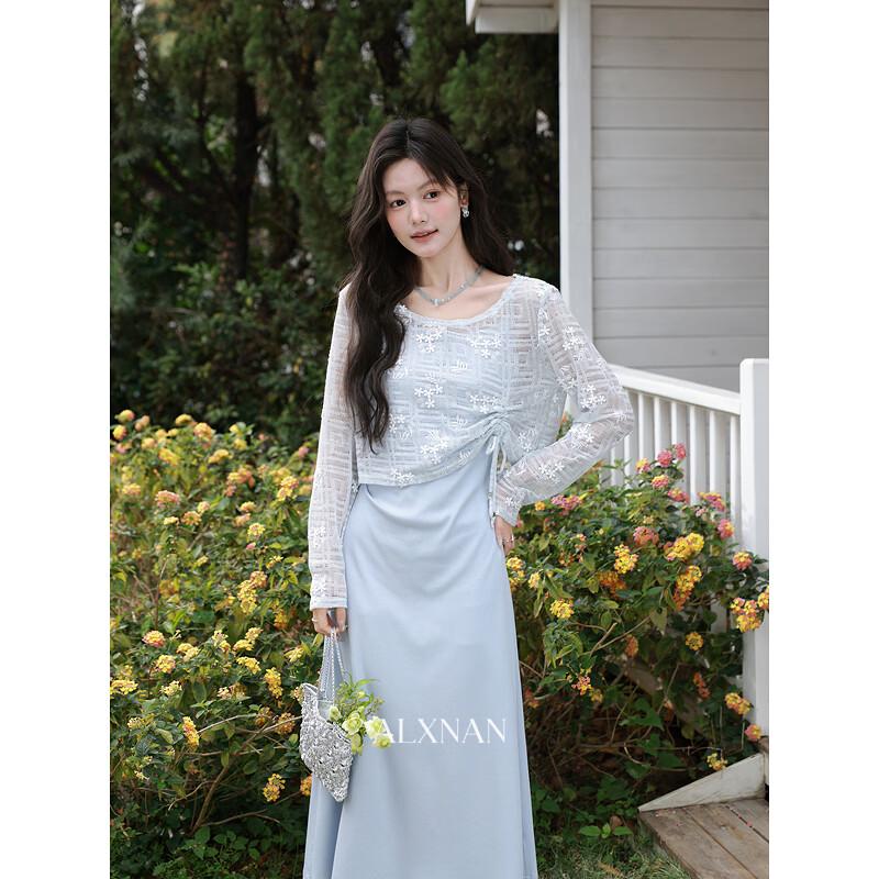 French Style Spaghetti Strap Maxi Dress