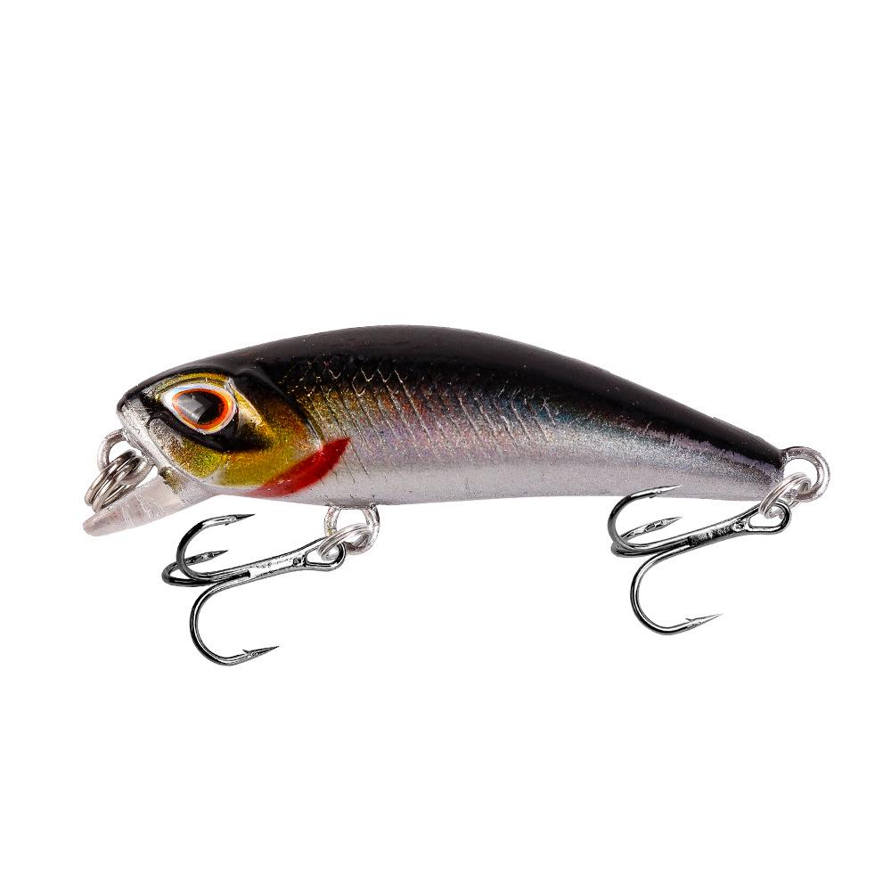 4.5cm/3.5g Sinking Minnow Lure, Bass Bionic Fishing Lure, 5 Colors, Plastic Hard Bait.