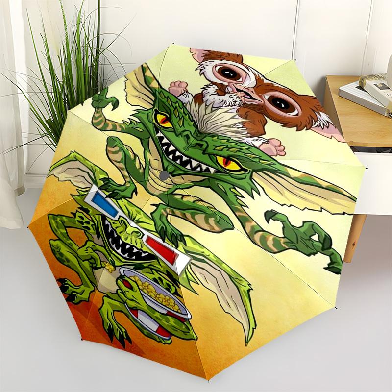 

Gizmo, Gremlin Themed Automatic Opening and Closing Umbrella, Compact Travel Umbrella, Lightweight and Portable, Suitable for Beach Commutin