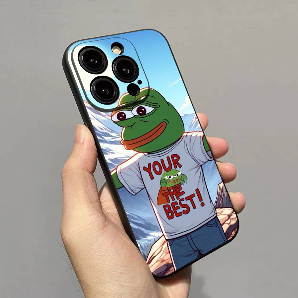 Traurige Frosch Pepe Handyhülle Für iPhone 17 16 15 14 11 12 13 Mini Pro XS Max Plus Hülle Schale