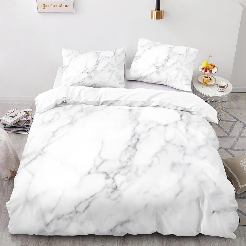 Bed Three-Piece Set 3D Three-Piece Set Size Marble Quilt Cover Printing