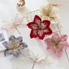 Glitter Artificial Christmas Flower Velvet Sequin Floral Simulation Flower  Home Decoration