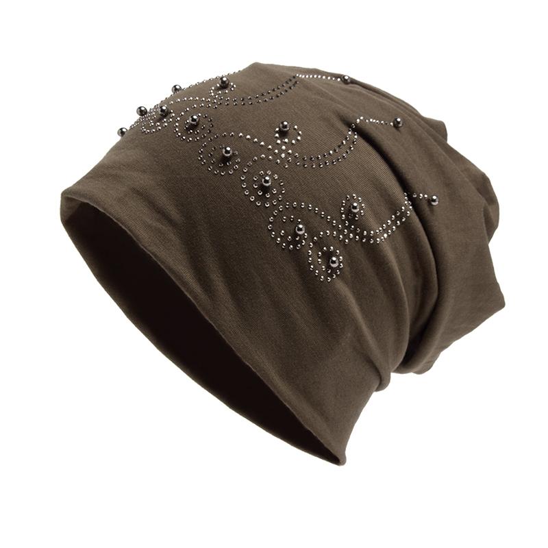 Frauen Beanie Strass Perle Herbst Hut Für Frauen Mode Balaclava Casual Hüte Weibliche Gestrickte Warme Skullies Motorhaube Winter