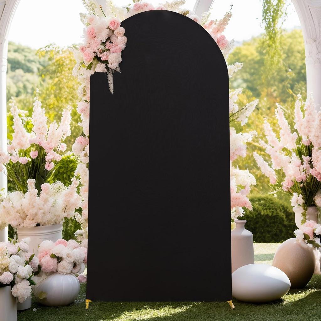 7.2FT Baby Pink Arch Covers, Round Top Wedding Arch Cover Spandex for Birthday Party Baby Shower Graduation Ceremony Decoration