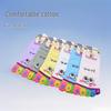 Women's Cartoon Smiley Face Cotton Five-Toe Socks - Sweat-Absorbing and Split-Toe Design.