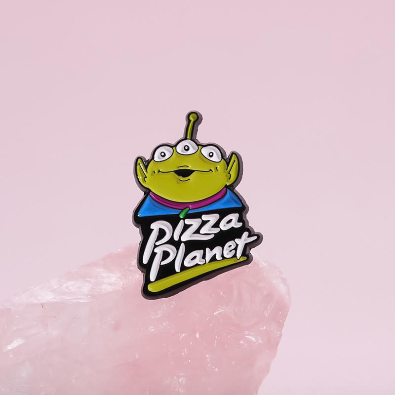 Charming Threeeyed Alien Cartoon Character Brooch Durable Alloy Pin For Unisex Fashion