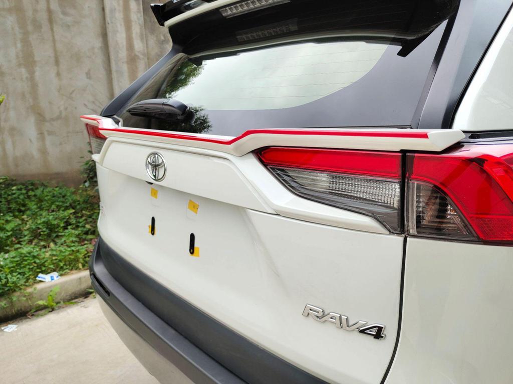 Compatible Body Kit for 2020 Toyota RAV4: Front Lip, Bumper Fender Flares, Side Skirts, Rear & Middle Spoilers, Rear Wing.