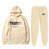 Men's And Women's Plush Long Sleeve Pants Loose Hoodie Embroidered Printed Hoodie Set