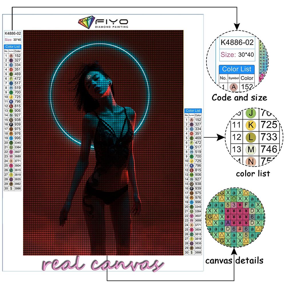 5D DIY Diamond Painting Cyberpunk Sexy Art Cross Stitch Diamond Art Embroidery  Mosaic Home Deco