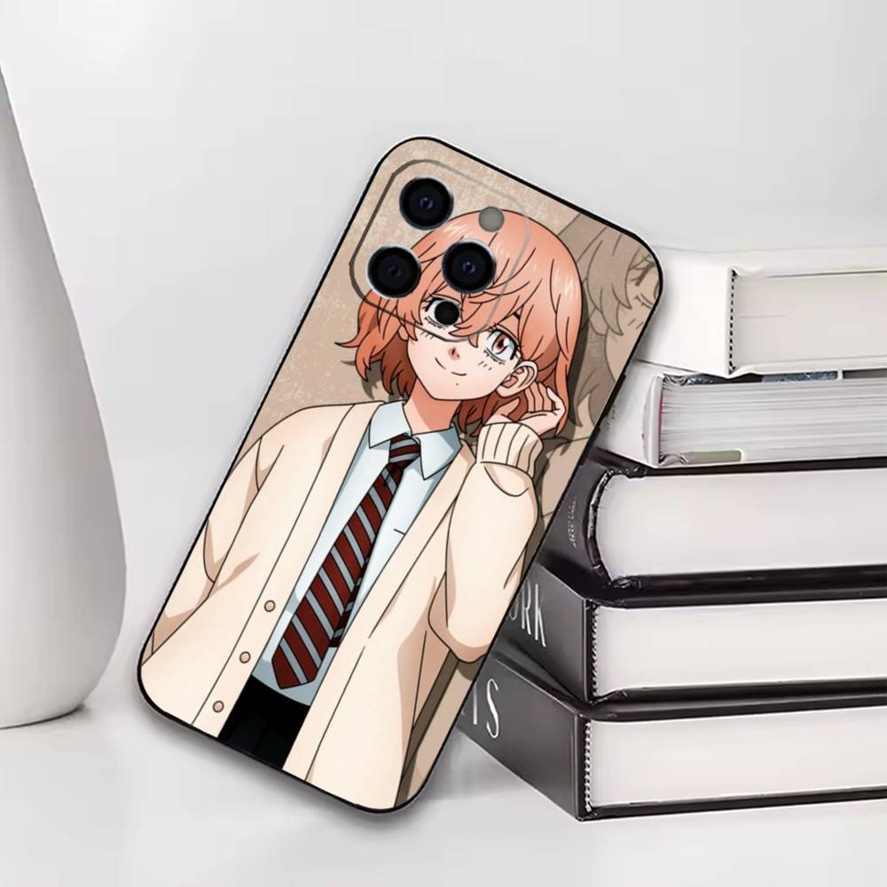 Tokyo Revengers Hinata Tachibana Phone Case For iPhone17,16,15,14,13,12,11 Plus,Pro Soft Silicone Black Cover iPhone16