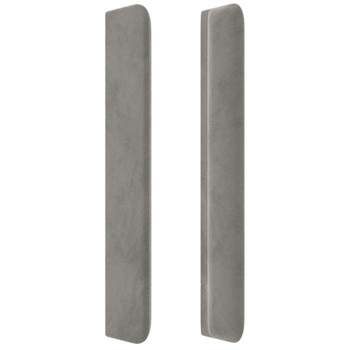 Maison Exclusive - Tête de lit avec oreilles Gris clair 83x16x118/128 cm Velours