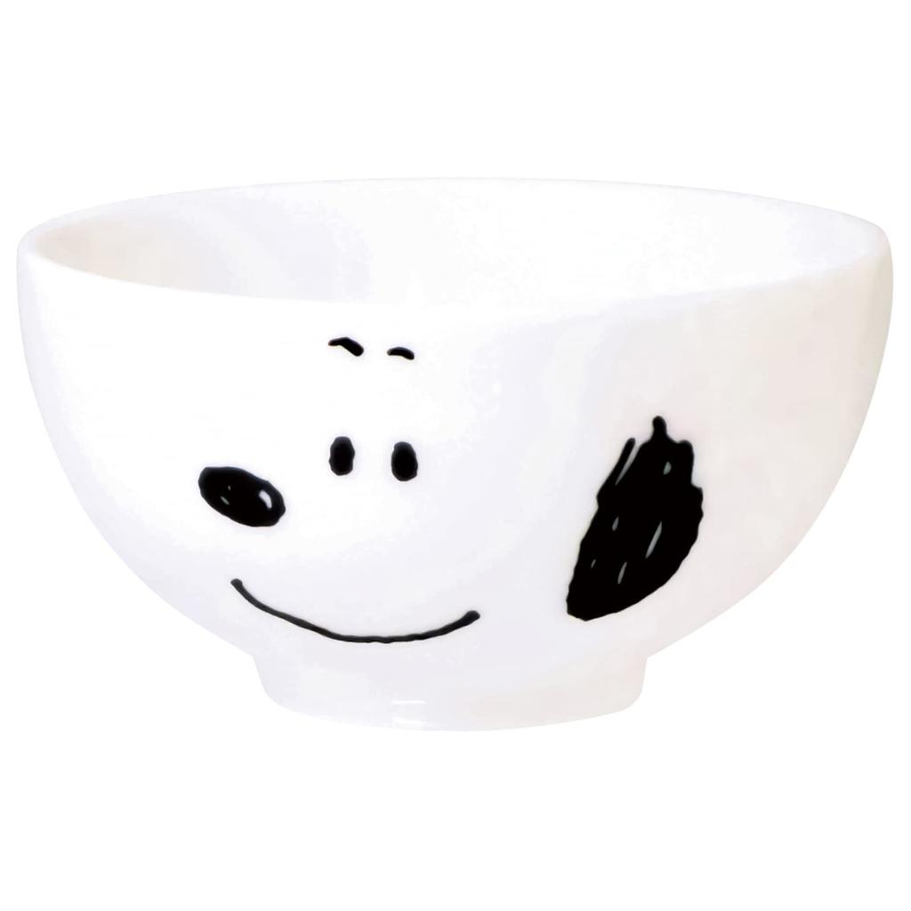 PEANUTS Snoopy Rice Face Made In 615120 Bowl, Approx. 11cm, Up, Japan,