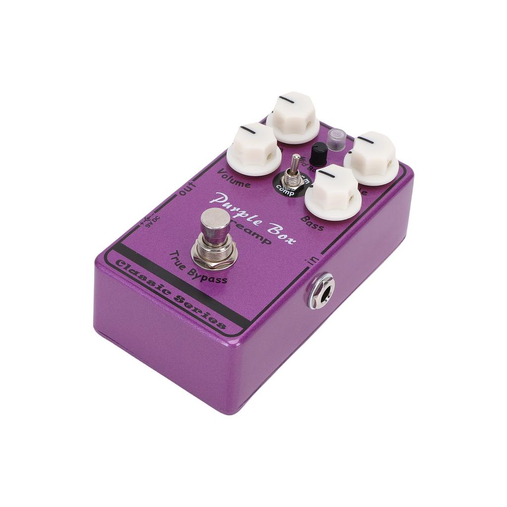 MOSKYAUDIO Guitar Effects Pedal Purple Box Overdrive Preamp Boost Compressor Wide Dynamic Tone Control True Bypass Metal Electri